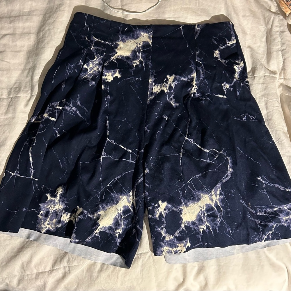 Wide leg high waisted shorts